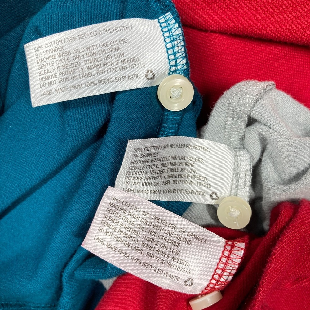 Goodfellow & Co Red Polo Shirt (with Teal & Gray Underlayers) - Picture 12 of 13